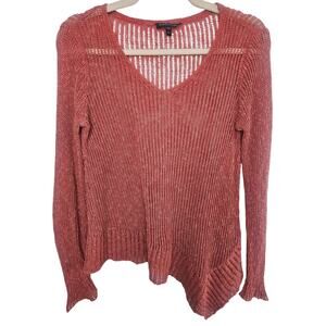 Eileen Fisher Open Knit Linen Cotton Sweater Sz S Euro Summer Coastal Resortwear